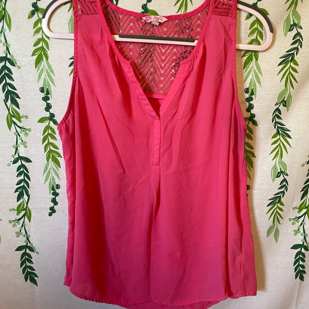 Size XL Hot Pink Candie’s Sleeveless Blouse A1